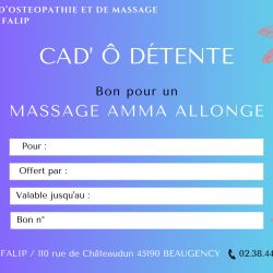 Cabinet libéral ou paramédical - Ostéopathie - Cabinet d'ostéopathie et de massage thaï/amma sur table d'Amélia Falip