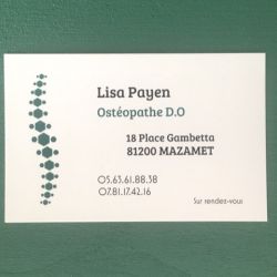 Cabinet libéral ou paramédical - Ostéopathie - Lisa PAYEN, Ostéopathe D.O