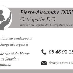 Maison de santé - Ostéopathie - Pierre-Alexandre DESHAYES - ostéopathe D.O. MROF