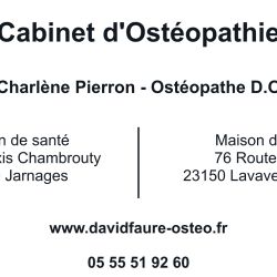 Cabinet libéral ou paramédical - Ostéopathie - Cabinet d'Ostéopathie Jarnages - David Faure - Charlène Pierron