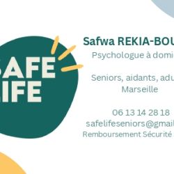 Cabinet libéral ou paramédical - Psychologie - Safe Life Seniors - Psychologues à domicile à Marseille et alentours - Seniors, aidants, adultes