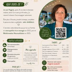 Cabinet libéral ou paramédical - Naturopathie - Naturopathie, Virginie Auzas, Soins en Réinformation Neurocellulaire(Méthode JMV) et Massages