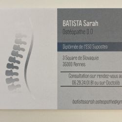 Sarah BATISTA - Ostéopathe